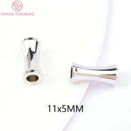 (3495)20PCS 5x8MM Hole 2.4MM 24K Gold Color Plated Brass Cylindrical Spacer Beads Bracelet Beads High Quality Jewelry Accessorie