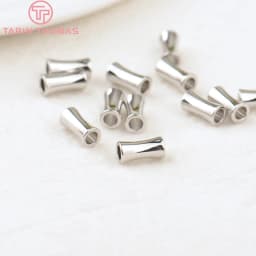 (3495)20PCS 5x8MM Hole 2.4MM 24K Gold Color Plated Brass Cylindrical Spacer Beads Bracelet Beads High Quality Jewelry Accessorie