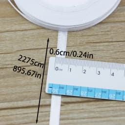 (25 Yards/Roll) 6mm Silver Edged Single Face Satin Ribbon Wholesale Gift Packing Christmas Decoration Manual DIY Ribbons Fabric