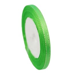 (25 Yards/Roll) 6mm Silver Edged Single Face Satin Ribbon Wholesale Gift Packing Christmas Decoration Manual DIY Ribbons Fabric
