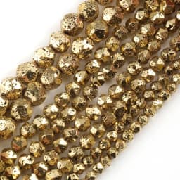 6/8/10/12mm Faceted Bronze Plated Volcanic Stone Bead Natural Lava Mineral Loose Beads for Jewerly Making DIY Bracelets 15inch