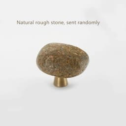 1 Pc Unique Natural Stone + Zinc Alloy Door Drawer Cabinet Wardrobe Pull Handle Knobs Furniture Hardware Handle Wholesale