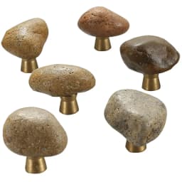 1 Pc Unique Natural Stone + Zinc Alloy Door Drawer Cabinet Wardrobe Pull Handle Knobs Furniture Hardware Handle Wholesale