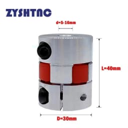 BW couple series 1PC D30 L40 Flexible plum clamp coupler shaft size CNC Jaw shaft coupling 5/6.35/8/10/12/14/16mm D30L40 couples