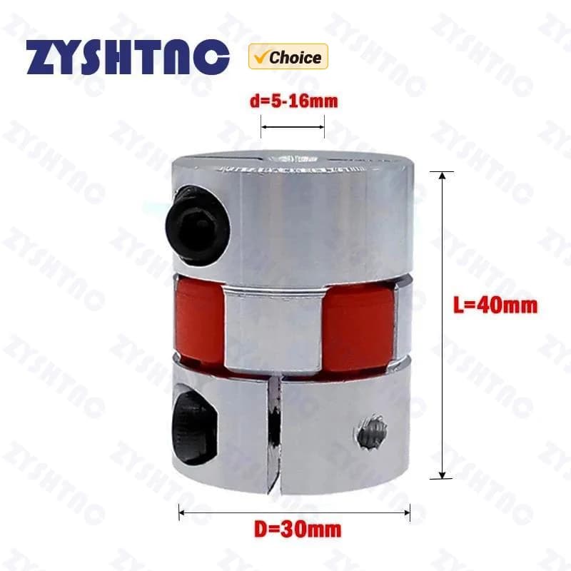 BW couple series 1PC D30 L40 Flexible plum clamp coupler shaft size CNC Jaw shaft coupling 5/6.35/8/10/12/14/16mm D30L40 couples