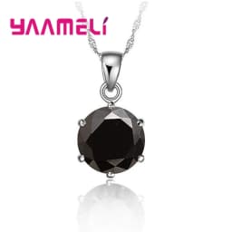 Cost Sale Nice 925 Sterling Silver Necklace Women Wedding Jewelry 6 Claw Cubic Zircon Pendant Engagement Accessories