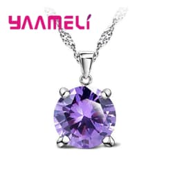 Cost Sale Nice 925 Sterling Silver Necklace Women Wedding Jewelry 6 Claw Cubic Zircon Pendant Engagement Accessories