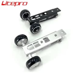 Litepro Folding Bike Easywheel For Birdy 2-3 Series Easy Wheel Aluminum Alloy Black Silver