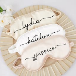 Personalized Sleep Eye Mask with Gift Bag Bridesmaid Eye Mask for Mother's Day Birthday Wedding Favors Customized Monogram Name
