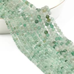 Natural Blue Sandstond 2/3/4mm Faceted Mineral Loose Beads for Jewelry Making DIY Christmas Gift Bracelets 15'' Tiny Stone