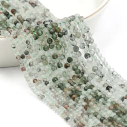 Natural Blue Sandstond 2/3/4mm Faceted Mineral Loose Beads for Jewelry Making DIY Christmas Gift Bracelets 15'' Tiny Stone