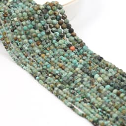Natural Blue Sandstond 2/3/4mm Faceted Mineral Loose Beads for Jewelry Making DIY Christmas Gift Bracelets 15'' Tiny Stone