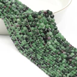 Natural Blue Sandstond 2/3/4mm Faceted Mineral Loose Beads for Jewelry Making DIY Christmas Gift Bracelets 15'' Tiny Stone