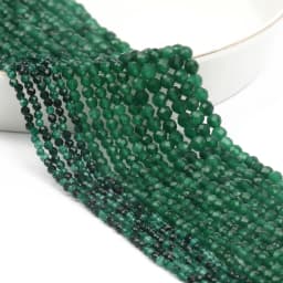 Natural Blue Sandstond 2/3/4mm Faceted Mineral Loose Beads for Jewelry Making DIY Christmas Gift Bracelets 15'' Tiny Stone