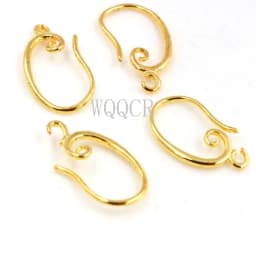 Wholesale 20PCS Fashion Jewelry Findings Genuine 925 Sterling Silver Earrings For Women Smooth Hook Ear For Design DIY