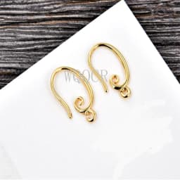 Wholesale 20PCS Fashion Jewelry Findings Genuine 925 Sterling Silver Earrings For Women Smooth Hook Ear For Design DIY