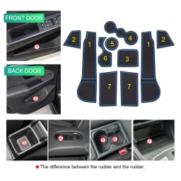RUIYA for VW Golf 8 8.5 MK8 GTI GTE GTD 2020-2025 Car Door Groove Mat Anti-slip Slot Pad Auto Interior VW Golf 8 Accessories