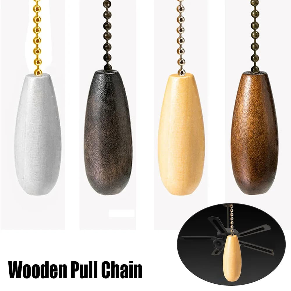 Ceiling Fan Chain Pulls Wooden Pull Chain Extension Pull Chain for Ceiling Light Lamp Fan Chain 6 Colors