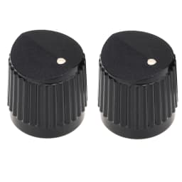 Musiclily Pro Universal Fitting Metric Size Plastic Bevel Top Knobs for Guitar or Bass Steinberger Style, Black ( Set of 2)