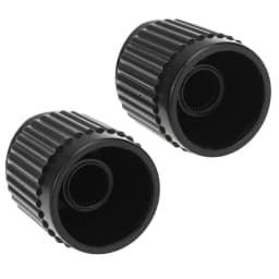 Musiclily Pro Universal Fitting Metric Size Plastic Bevel Top Knobs for Guitar or Bass Steinberger Style, Black ( Set of 2)