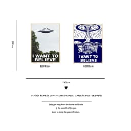 I Want To Believe X File TV Play Canvas Prints Painting Posters Wall Art Pictures For Living Room Decoration No Frame