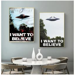 I Want To Believe X File TV Play Canvas Prints Painting Posters Wall Art Pictures For Living Room Decoration No Frame