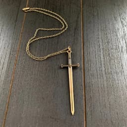 Sword Necklace Highlander Bronze Pendant charm Katana brass Fantasy jewelry Excalibur Blade Slay fashion men women gift Gothic