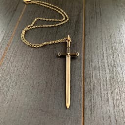 Sword Necklace Highlander Bronze Pendant charm Katana brass Fantasy jewelry Excalibur Blade Slay fashion men women gift Gothic