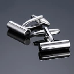 High quality hand polished laser metal Cufflinks Golden Silvery Black button Smooth textured cuffs French Cuff-links for men