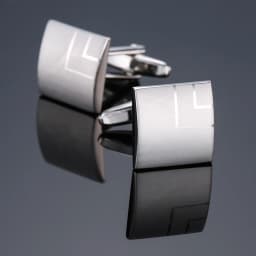 High quality hand polished laser metal Cufflinks Golden Silvery Black button Smooth textured cuffs French Cuff-links for men