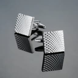 High quality hand polished laser metal Cufflinks Golden Silvery Black button Smooth textured cuffs French Cuff-links for men