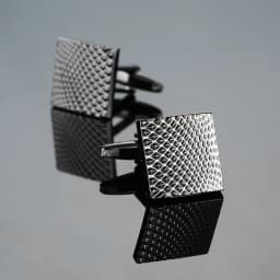High quality hand polished laser metal Cufflinks Golden Silvery Black button Smooth textured cuffs French Cuff-links for men