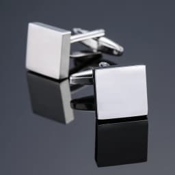 High quality hand polished laser metal Cufflinks Golden Silvery Black button Smooth textured cuffs French Cuff-links for men