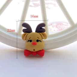 12Pcs New Cute Christmas Series Flat Back Cabochon Scrapbooking Hair Bow Center Embellishments DIY Accessories F85