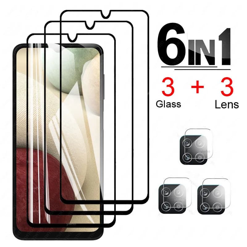 On for Samsung Galaxy A12 Camera Lens Film Screen Protectors Protective Glass for Samsung A 12 M 13 23 33 53 73 5G Tempered Glas