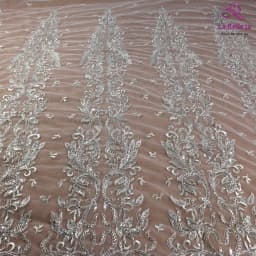 La Belleza 2021 fashion bridal lace,Heavy beading lace fabric,Hight patterns wedding dress lace fabric 51'' width 1 yard