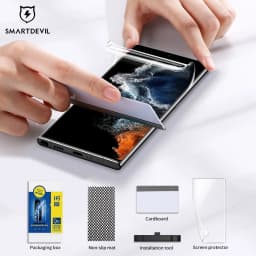 SmartDevil 2pcs Screen Protector for Samsung Galaxy S24 Ultra S25 S23 S25 Ultra Soft Hydrogel Film Full Glue Cover