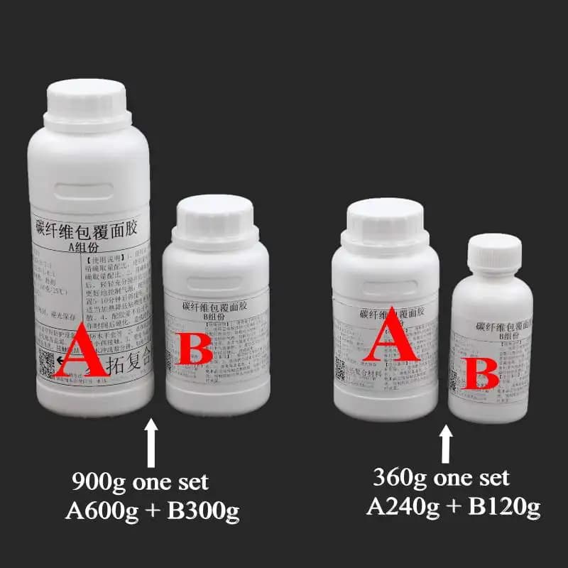 Carbon Fiber Resin Epoxy E51 3:1 AB Glue High Gloss Easy to Penetrate For Handmade DIY Carbon Fiber Surface Impregnating Glue