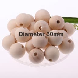 Wood Beads Natural Round Wooden Loose Beads Wood Spacer Beads for Craft Making Decorations and DIY Crafts 6/8/12/14/18/20/25/30