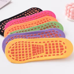 1 Pair Silicone Non-Slip Socks Trampoline Floor Sock Slippers For Women Girls Home Yoga Sports Shoe Early Education Short Socks