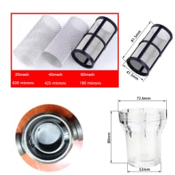 304 Stainless Steel Filter, Suitable for Garden Hoses, Irrigation Systems, and Industrial Pipelines, 1/2 3/4 1 inch