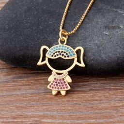 Nidin New 12 Styles Copper Zircon Love Necklaces Women Necklaces & Pendants Chain Jewelry Charm Mother's Day Gift