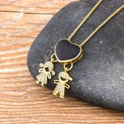 Nidin New 12 Styles Copper Zircon Love Necklaces Women Necklaces & Pendants Chain Jewelry Charm Mother's Day Gift