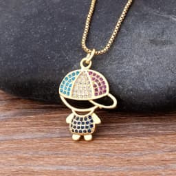 Nidin New 12 Styles Copper Zircon Love Necklaces Women Necklaces & Pendants Chain Jewelry Charm Mother's Day Gift