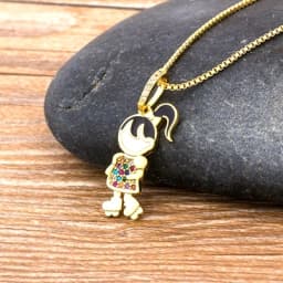 Nidin New 12 Styles Copper Zircon Love Necklaces Women Necklaces & Pendants Chain Jewelry Charm Mother's Day Gift