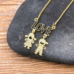 Nidin New 12 Styles Copper Zircon Love Necklaces Women Necklaces & Pendants Chain Jewelry Charm Mother's Day Gift