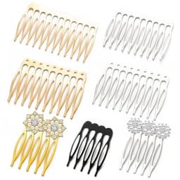 10pcs 5 8 10 12 14 16 18 Teeth Metal Hair Comb Brass For Clip Women Girl Bridal Ornament Jewelry Decorative Accessories Wedding