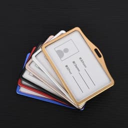 1Pcs Aluminum Alloy Work Name Card Holders Business Work Card ID Badge Lanyard Holder Men Women Metal ID Business Case