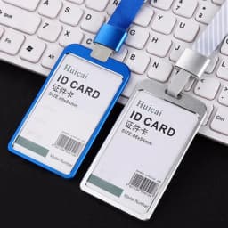 1Pcs Aluminum Alloy Work Name Card Holders Business Work Card ID Badge Lanyard Holder Men Women Metal ID Business Case