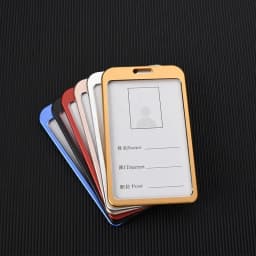 1Pcs Aluminum Alloy Work Name Card Holders Business Work Card ID Badge Lanyard Holder Men Women Metal ID Business Case